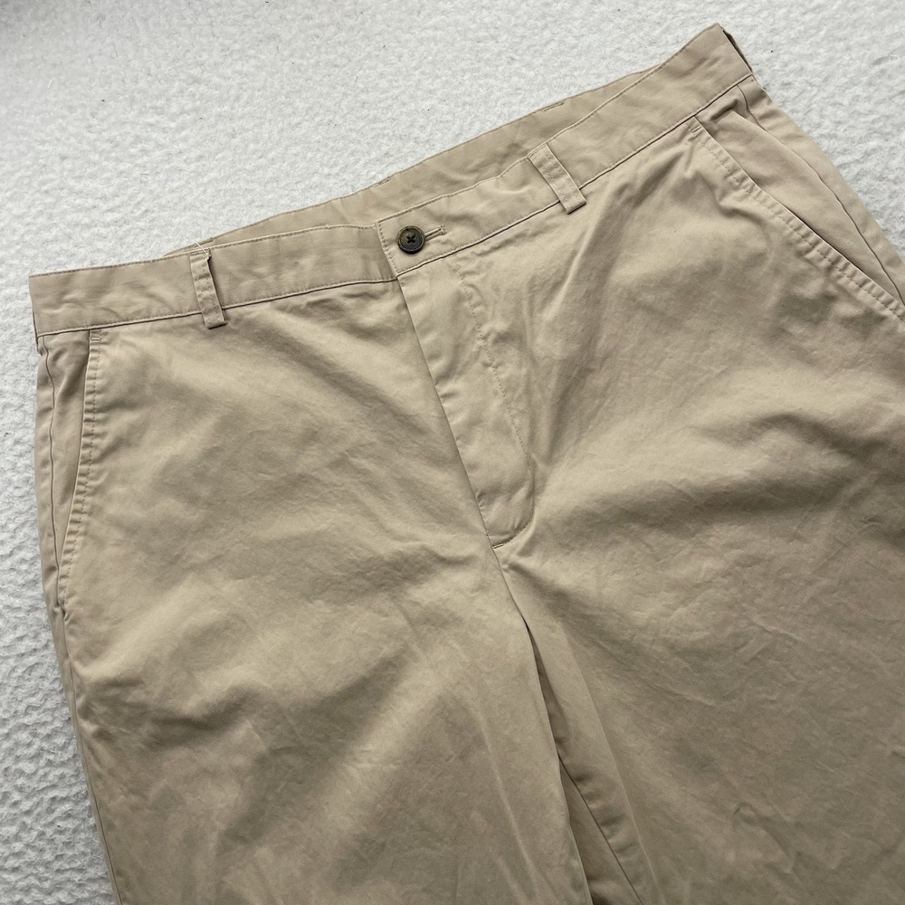 Brooks Brothers Chino Pants Mens 38x30 Khaki Tan 346 Flat Front Preppy Casual‎